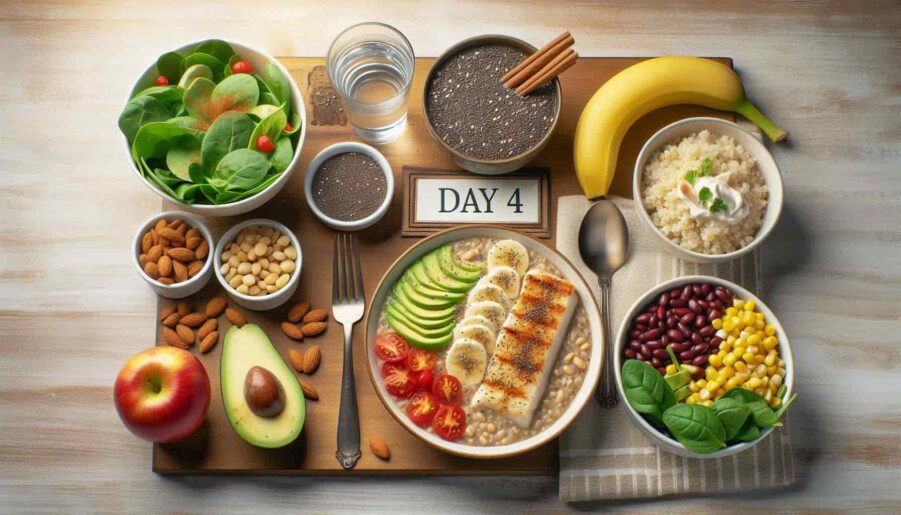 a tray of food on a table